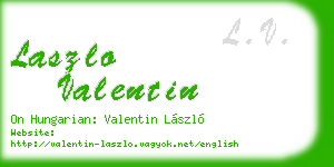 laszlo valentin business card